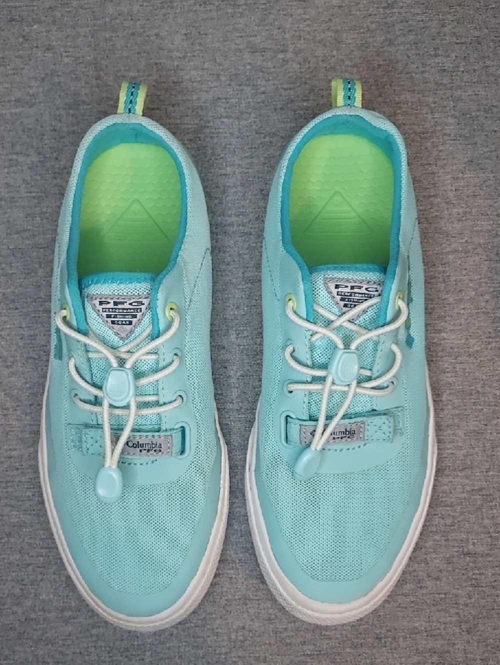 Columbia PFG Aqua Mesh Slip-On Elastic Toggle Lacing Sneakers Shoe Size US 8